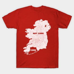 Cork / Not Cork Rebel County Faded Style Retro Design T-Shirt